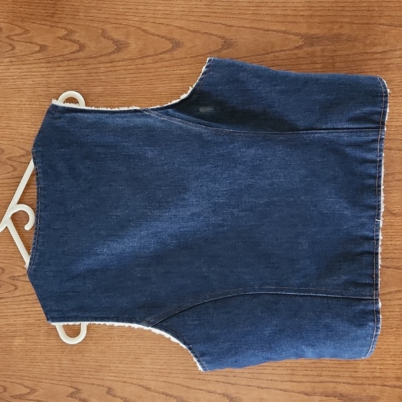 Mens Vintage Nelson '70's  Denim/Sherpa Vest - Size Large - Picture 2 of 11